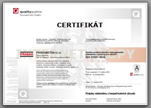 Certifikát systému protikorupčního managementu - požadavky a pokyny pro užívání ISO 37001:2016