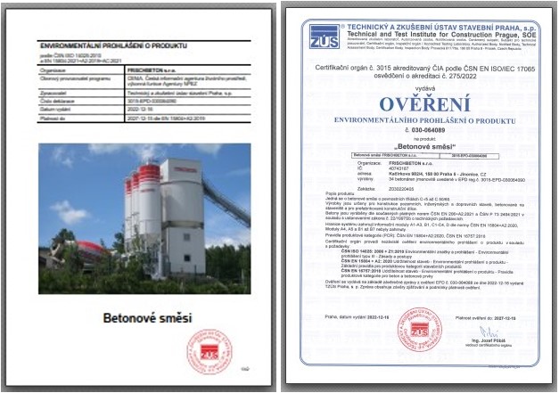 Enviromentální prohlášení o produktu podle ČSN EN ISO 14025:2010 a EN 15084:2021+A2:2019+AC:2021